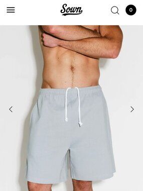Blue/Grey Organic Cotton Shorts